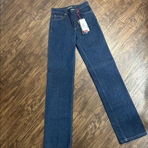 Zara Women's Indigo Straight Leg Jeans